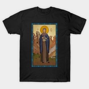 St Melangell Patron Saint of Hares Art Painting T-Shirt